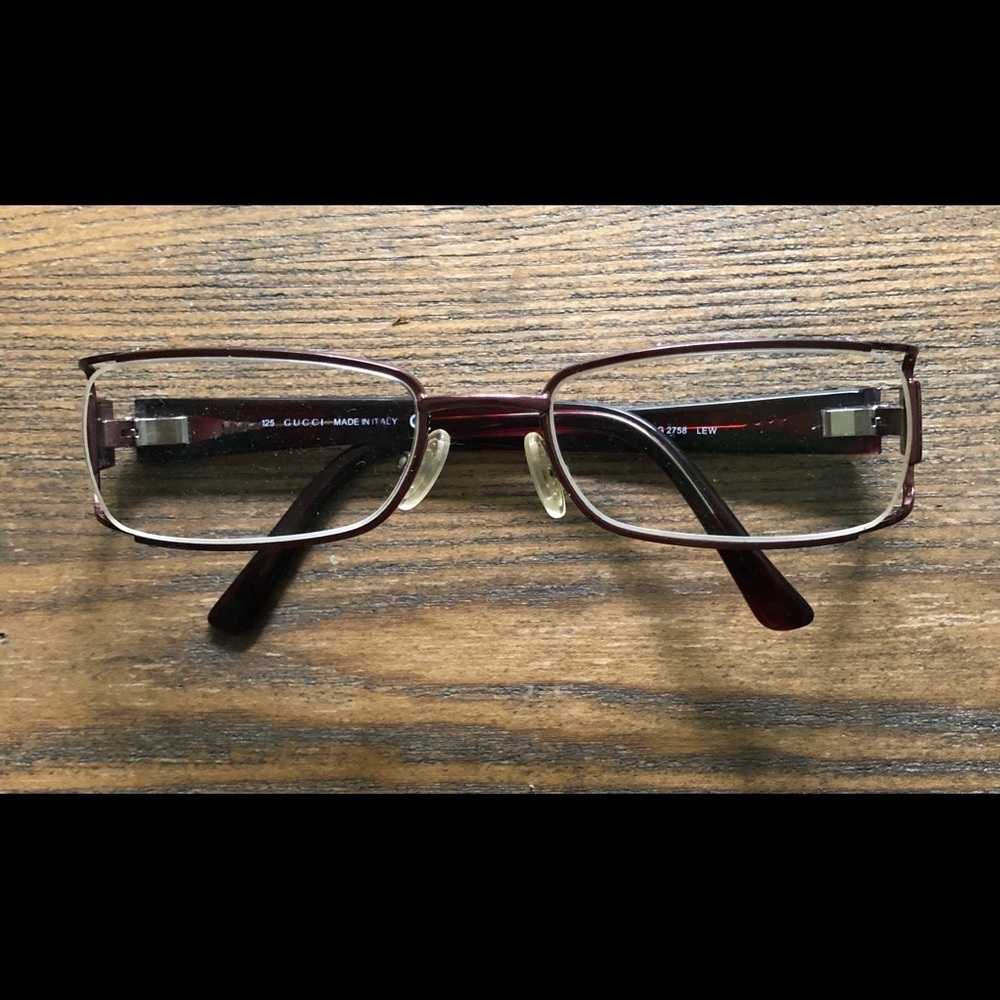 Gucci Eyeglasses Women  Burgundy Italy 125